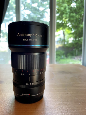 Sirui Anamorphic 50mm Lens for Fujifilm X f1.8 1.33x - Lightly Used