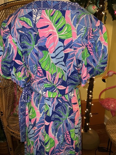 Pre-owned Lilly Pulitzer Sailynn Maxi Set Beleaf In Yourself $258 Size Xl In Multicolor