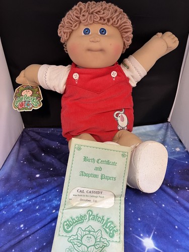 Cabbage patch kid Cal Cassidy with paper work. New (B3)