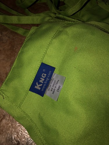 KNG KIDS SMALL LIME GREEN APRON. LOT OF 26 Used.
