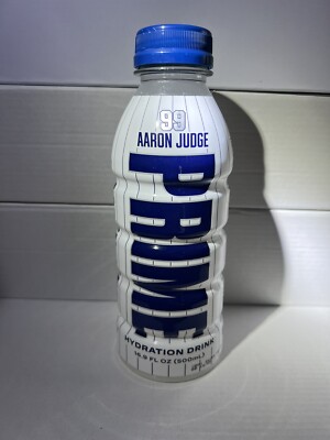 Sealed Prime Hydration Aaron Judge Limited Edition White NY Yankees Bottle Drink