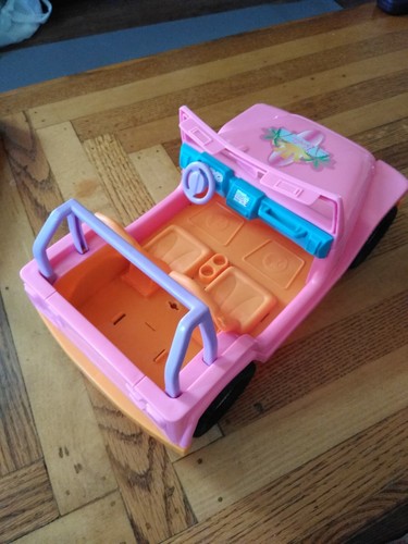 Barbie Beach Party Cruiser Doll 2008 Mattel Pink Neon Jeep