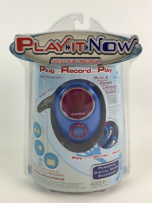 Tigers Electronics 2004 PLAY IT NOW Music Player Digital Recorded - NEW/SEALED