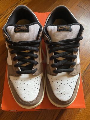 brown and white dunk low