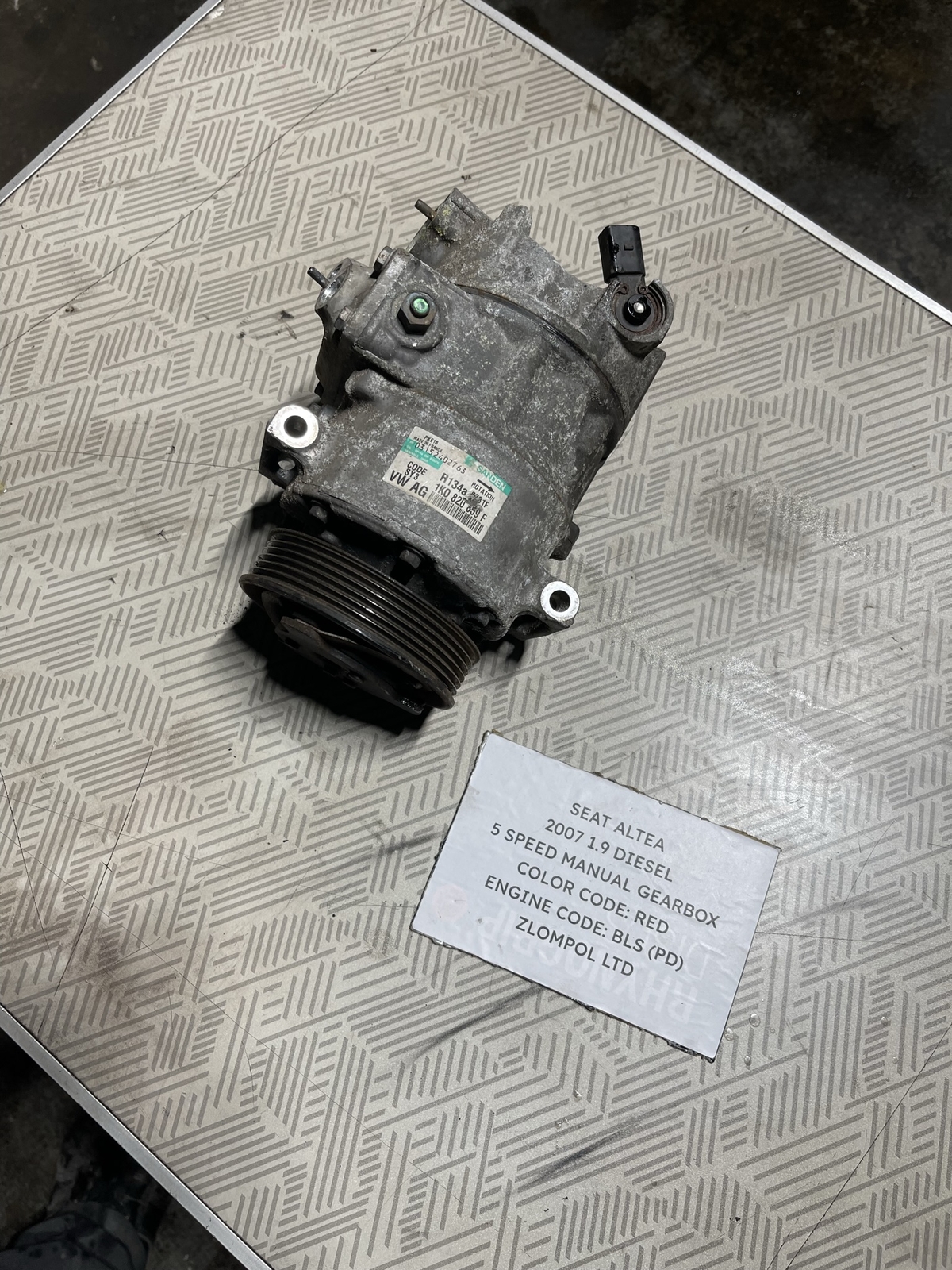 Seat Altea 2007 1.9 Diesel Engine Air Con Compressor Pump 1K0820859F
