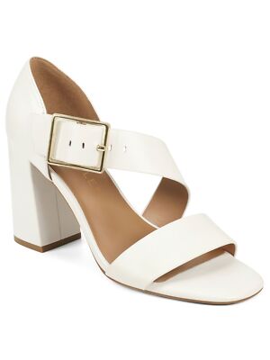 

AEROSOLES Женские кожаные сандалии Lenox цвета слоновой кости с ремешками и круглым носком на блочном каблуке 8,5 м, Цвет слоновой кости, LENOX