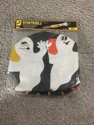 Vintage NCE Windtwirls Halloween Hanging Windsock Ghost Party Decor 55''