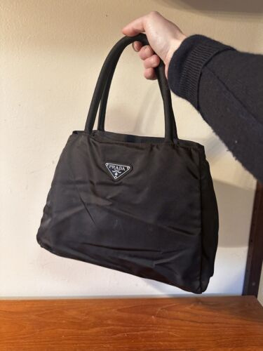 90s Black nylon Prada Handbag Classic Y2K Era Medium | eBay 90s Black nylon Prada Handbag Classic Y2K Era Medium | eBay