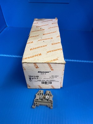 KLEMSAN TERMINAL BLOCK-304140 AVK6  Feed thru term blocks AVK 6 GRAY(LOT OF 100)