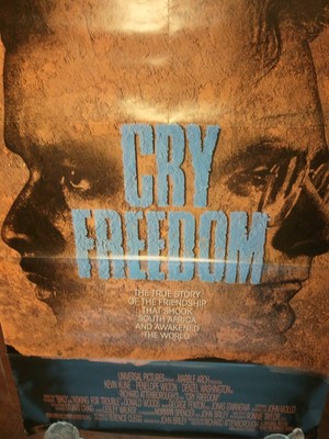 CRY FREEDOM Movie Poster Original U.S ONE SHEET 27x41 DENZEL WASHINGTON 1987