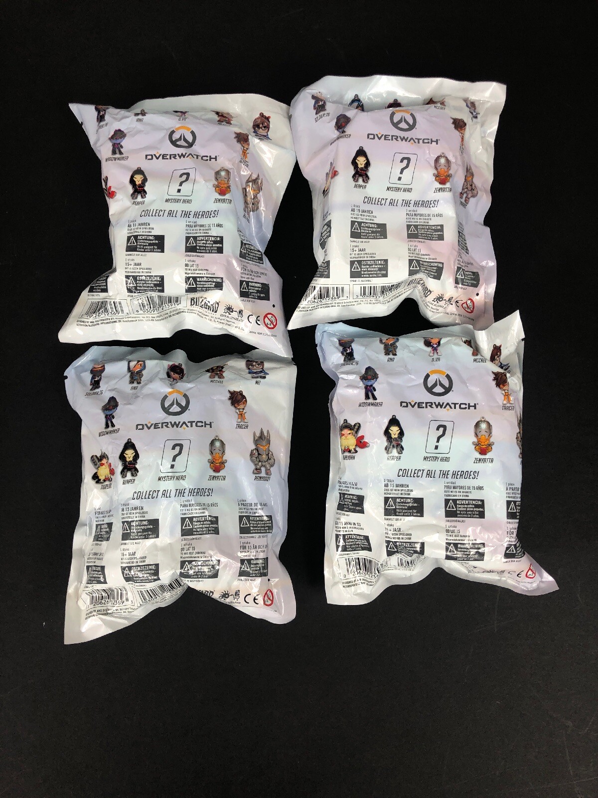 Blizzard Overwatch Backpack Hangers Mystery Pack - Lot of 4