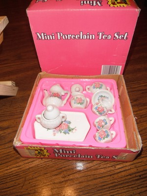 30 Pcs Toy Porcelain Tea Sets + Table Fruit Flowers