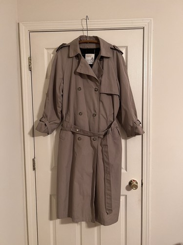Vintage glossy long trench coat（ライナー付） Fulbant Women Vintage Long Shiny Reflective Patent Leather
