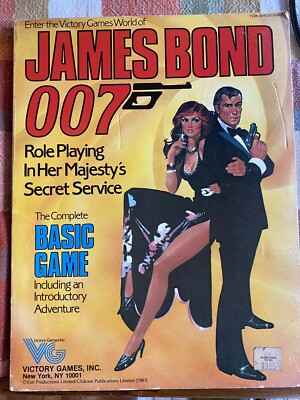 James Bond 007: Complete Basic Role Playing Game Book Victory Games (SC, 1983)