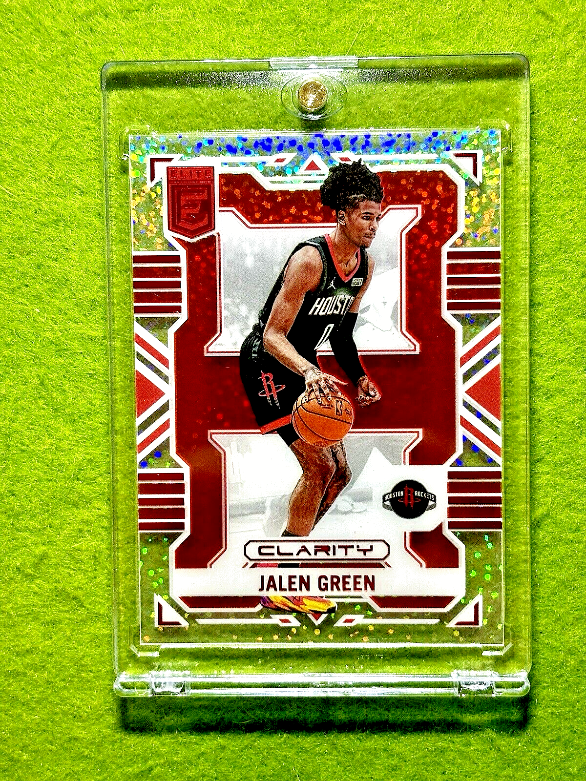 Jalen Green WHITE SPARKLE PRIZM CLEAR CARD ASIA SSP 2022 Jalen Green WHITE SPARKLE PRIZM CLEAR CARD ASIA SSP 2022