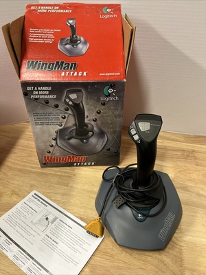 J-YB11 Logitech Wingman Attack Wired Joystick Gaming Flight Controller W/ Box