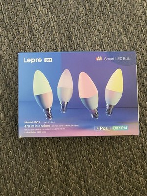 Lepro AI Smart Glühbirne BC1, 4.9W 470LM Glühbirne E14 Dimmbar, KI-Lichtdesig...