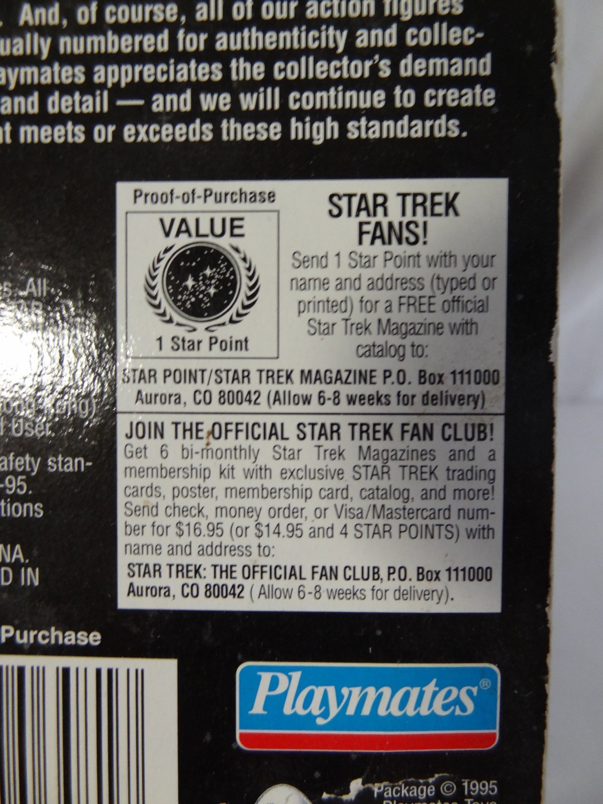 PLAYMATES STAR TREK VOYAGER CAPTAIN KATHRYN JANEWAY 6480/6481