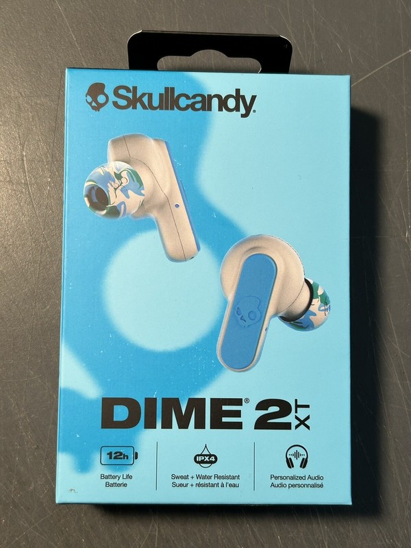 Skullcandy DIME XT2 True Wireless Earbuds Light Blue Gray S2DBW