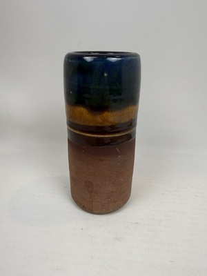 MCM NORWAY Art Pottery Vase Signed Stamped Half Glazed