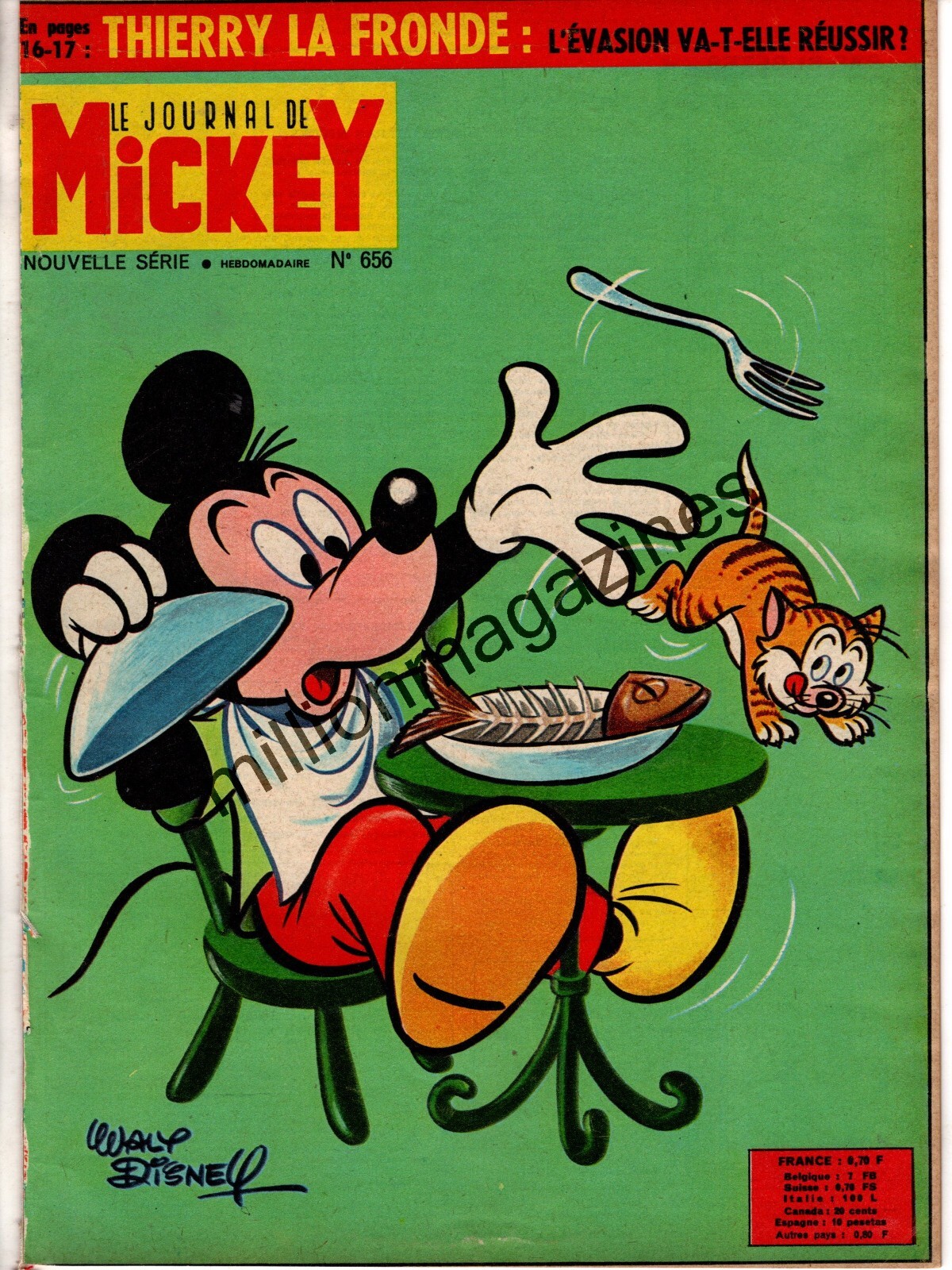 mickey magazine（ヒューイ・デューイ・ルーイ） 1964 Journal de Mickey Comic Magazine #656-Huey Dewey Louie