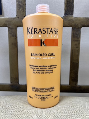 Kerastase Nutritive Bain Oleo Curl  Shampoo Dry, Curly And Unruly Hair 34 fl OZ