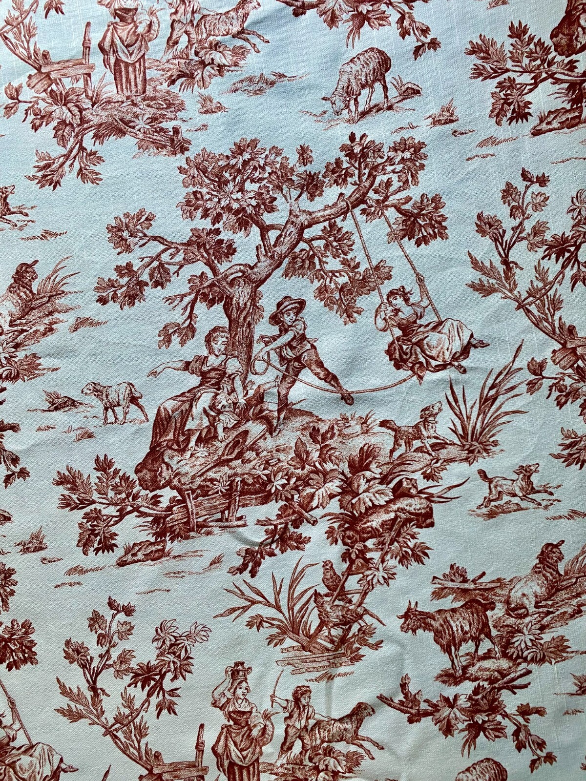 Vintage Toile Fabric 8 Yrds X 42 Vintage Toile Fabric 8 Yrds X 42