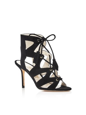 

Женские кожаные туфли-лодочки BETTYE MULLER черного цвета с кисточками и миндалевидным носком на шпильке, Черный, 3Y19S07