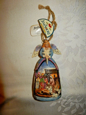 Jim Shore A Star Will Guide Us Nativity Scene Angel Ornament 2005