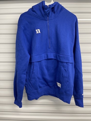 Nike Cotton Duke Blue Devils 1/2 Zip Hoodie Size S DN0093