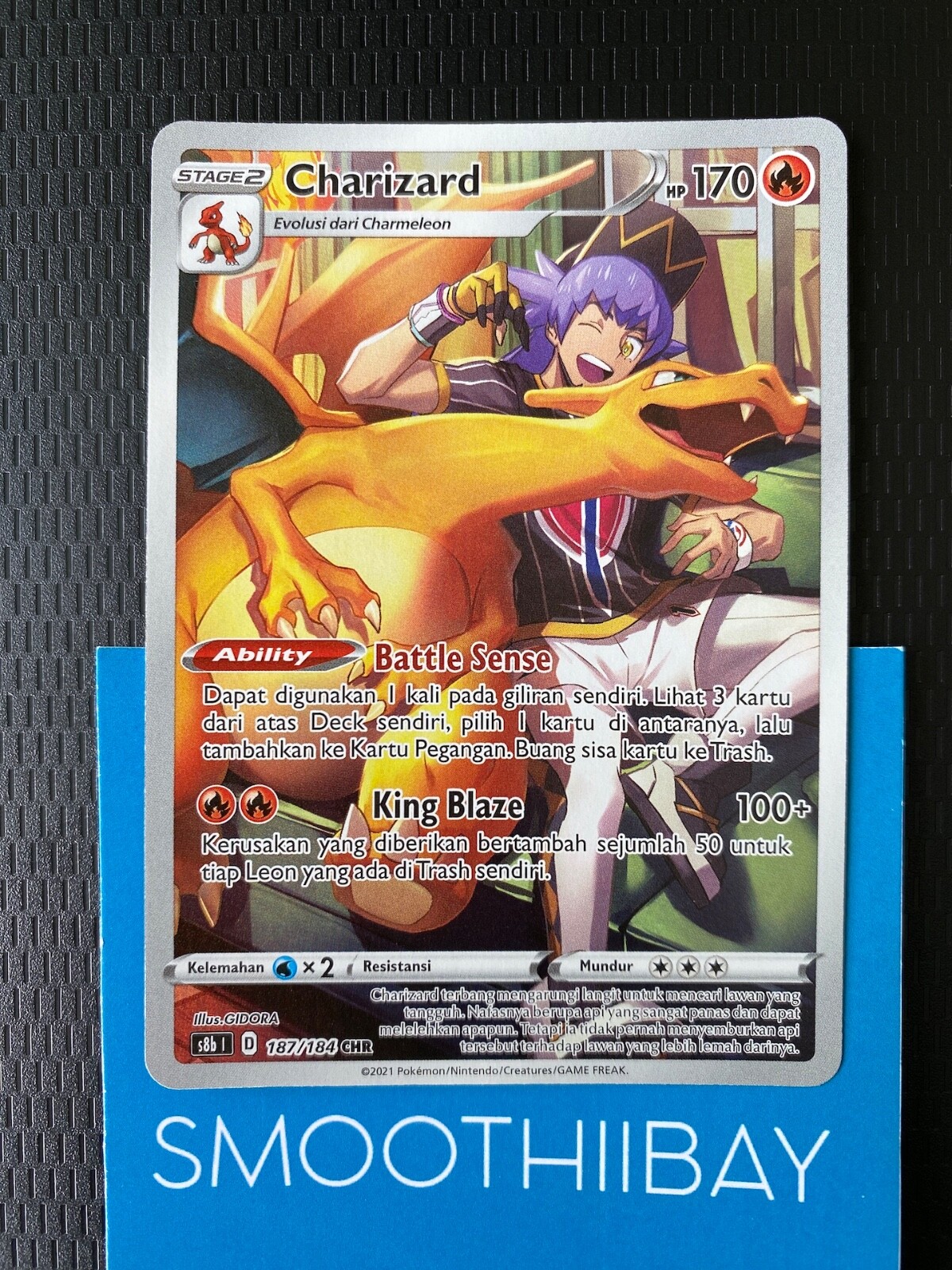 Charizard FULL ART s8b 187/184 CHR Pokemon Card Indonesia Charizard FULL ART s8b 187/184 CHR Pokemon Card Indonesia