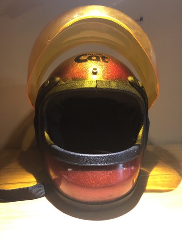 Rare Arctic Cat Pantera Metalflake Snowmobile Helmet