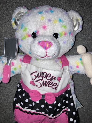 BUILD A BEAR CONFETTI SPRINKLES BAKER S OUTFIT APRON ROLLING PIN SPATULA PLUSH!