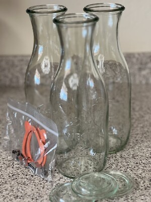 Weck 766 Juice Jars, 35.9 Ounce - Set of 3