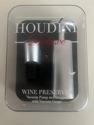 Deluxe Wine Preserver Vacuum Pump with Gauge - Metrokane Houdini