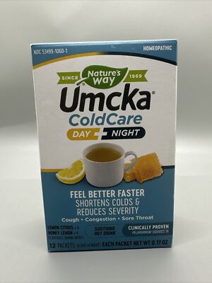 Natures Way UMCKA ColdCare DAY & NIGHT 12pk : Soothing Hot Drink; Citrus & Honey