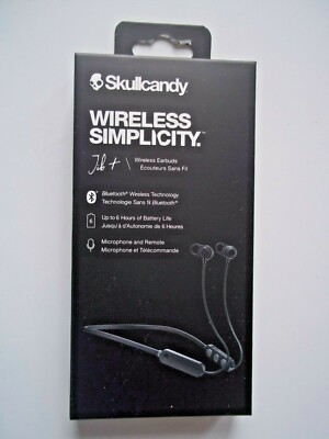 Black SKULLCANDY Jib + Wireless Simplicity Earbuds Bluetooth Technology (6 Hour)
