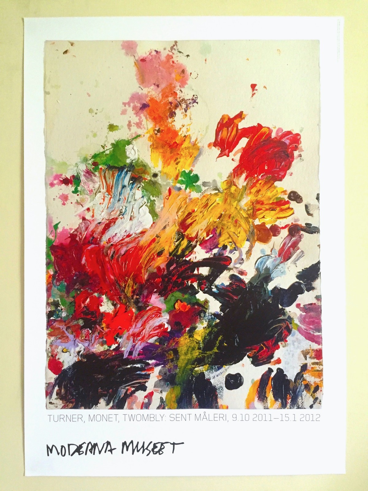CY TWOMBLY ABSTRACT EXPRESSIONIST PRINT MODERNA MUSEET LARGE CY TWOMBLY ABSTRACT EXPRESSIONIST PRINT MODERNA MUSEET LARGE