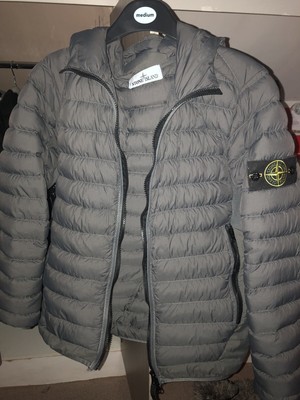 mens grey stone island jumper