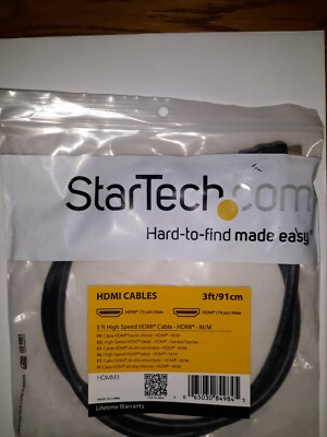 StarTech HDMM3 StarTech.com 3 ft High Speed HDMI Cable - HDMI to HDMI - M/M - HD