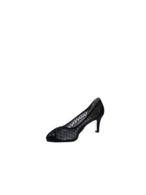 

ADRIANNA PAPELL Женские черные сетчатые туфли-лодочки Jamie Peep Toe Kitten Heel Slip On Pumps, Черный, JAMIE