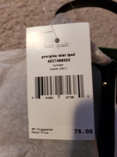 Kate Spade Mini iPod Case Black New With Tags AS2749935C Fulham GeorginaLeather