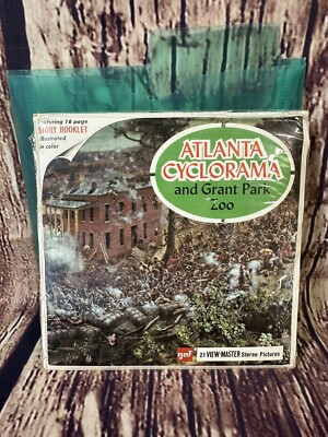 View Master A921, Atlanta Cyclorama and Grand Park Zoo, 3 Reel Set New