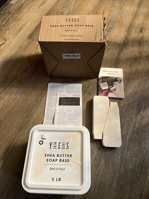 Skin Said Yes Shea Butter Soap Base 5lb Organic Melt&Pour w/Recipe Book/Boxes