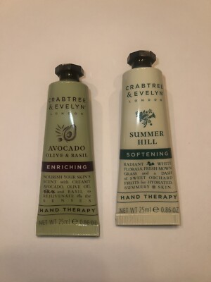 Crabtree Evelyn Hand Therapy Enriching Softening Avocado Olive Basil Summer Hill
