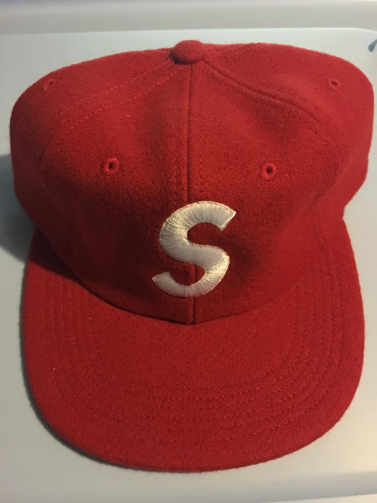 Supreme S Logo 6 Panel Cap Red FW15 | eBay Supreme S Logo 6 Panel Cap Red FW15 | eBay
