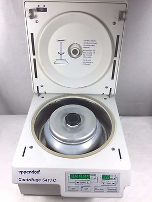 Eppendorf 5417C Centrifuge w/ F45-30-11 Rotor & Lid, Working Microcentrifuge