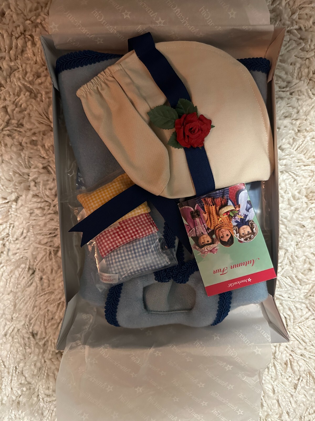 American Girl Kirsten Recess Outfit Coat Game Beanbags Limited Edition RARE EUC