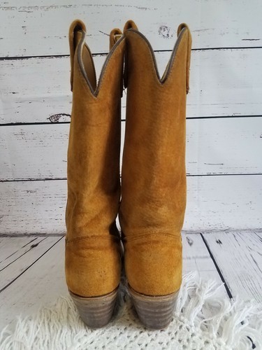 Vintage Suede Camel Cowboy Boots 7.5