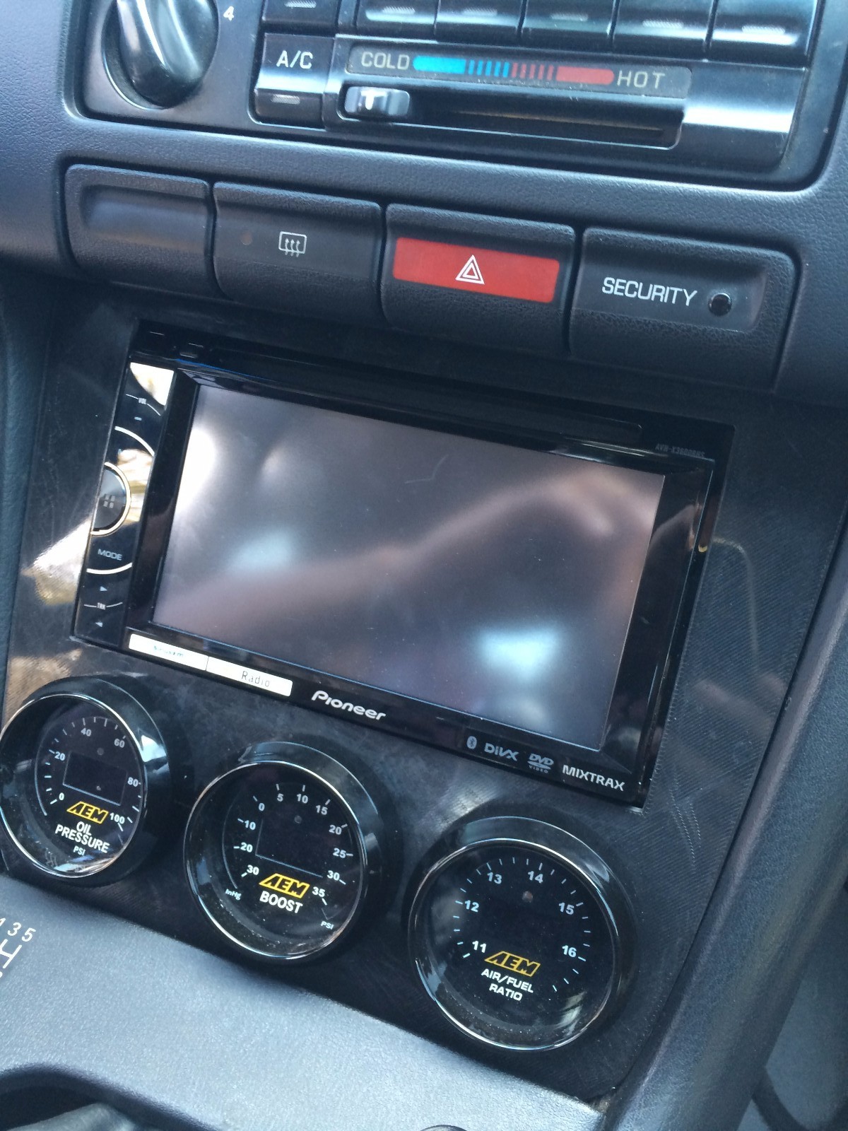 LOWER DASH FINISHER 3 52mm GAUGE POD double din for 95-98 LOWER DASH FINISHER 3 52mm GAUGE POD double din for 95-98